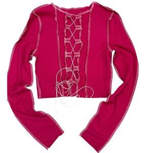 Miss Pop‎ Pink Tie Up Crop Top